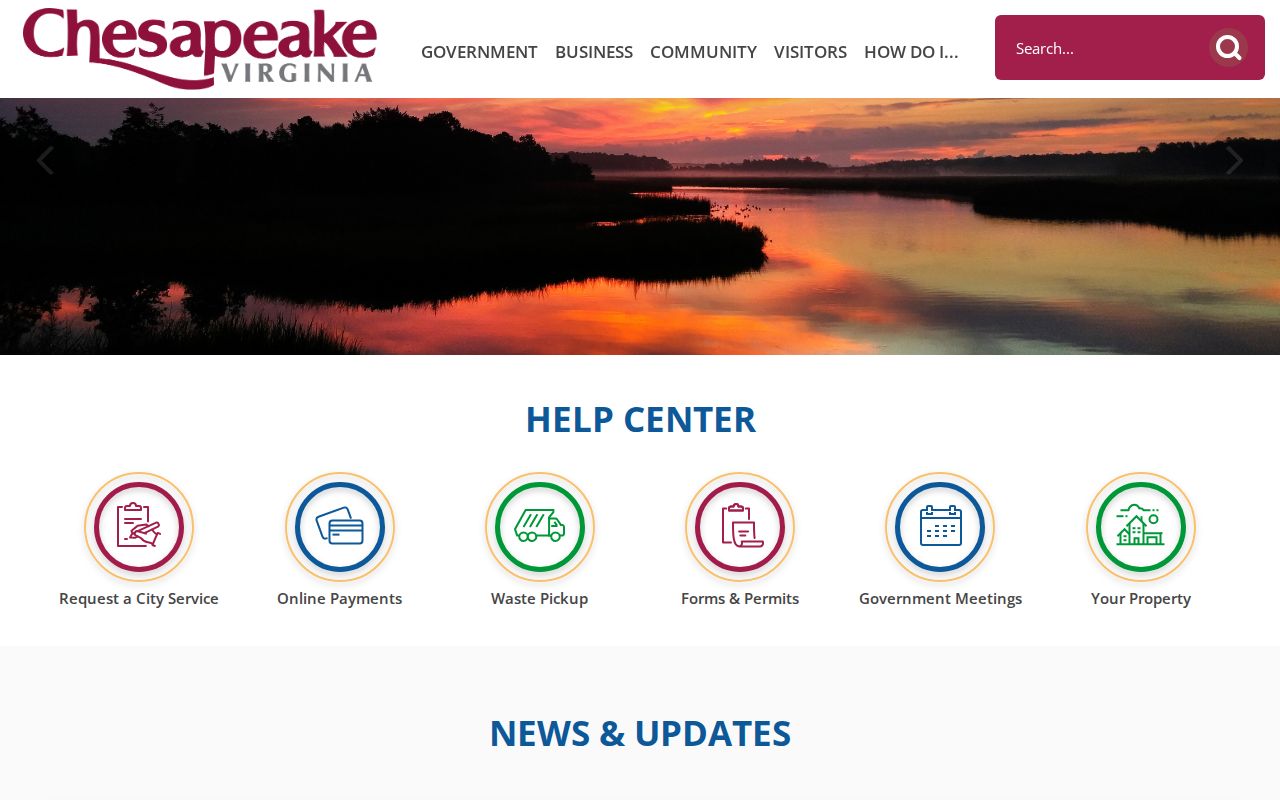 Official City of Chesapeake government page for local criminal record offices